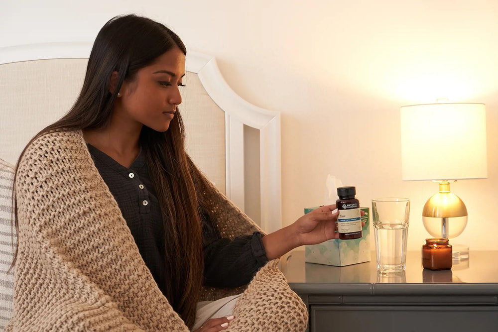 Zinc supplement bottle with label focus