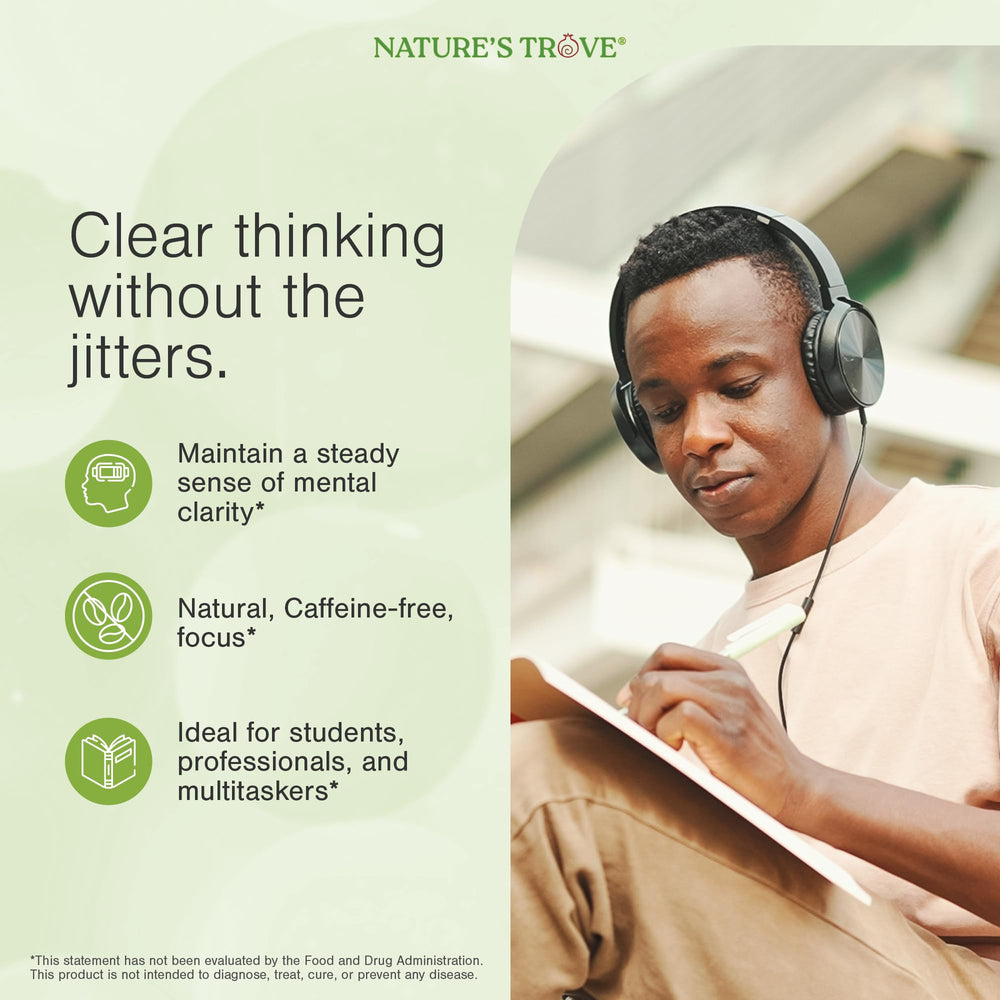 Nature's Trove L-Theanine 200mg super-value-size bottle option