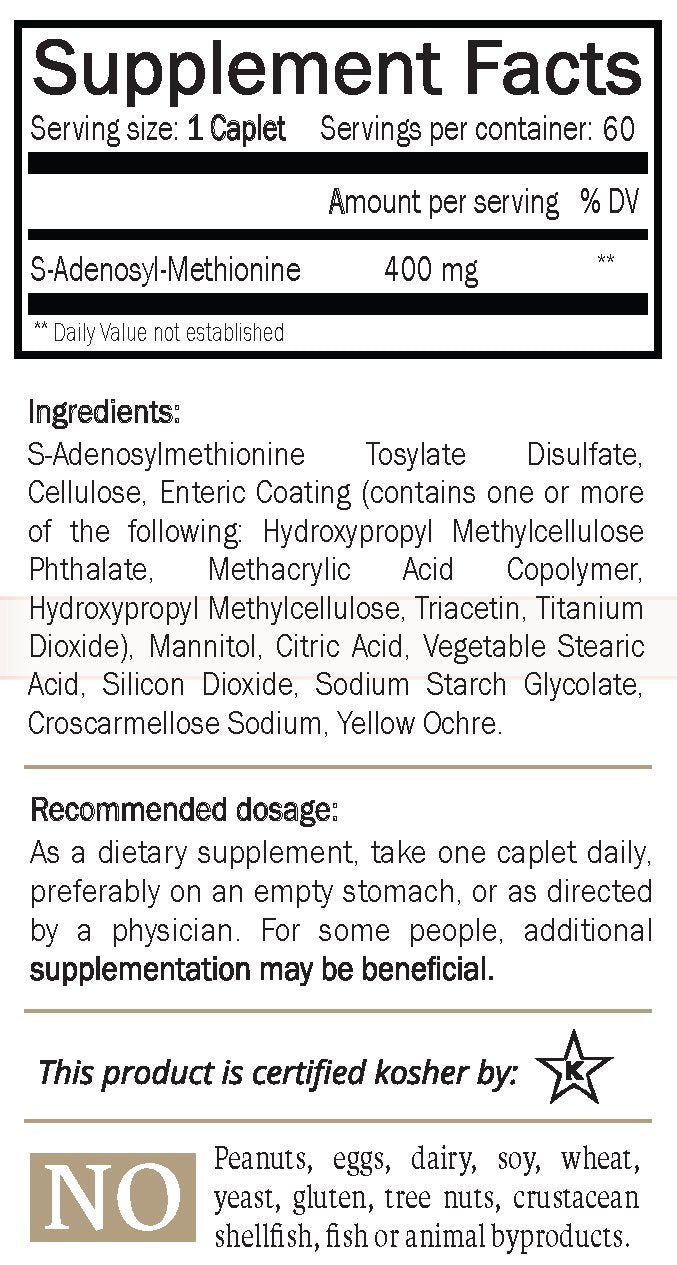 Nature's Trove SAM-e product label and packaging