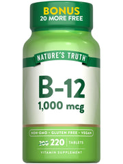 Nature's Truth Vitamin B12 tablets bottle 1000 mcg