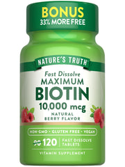 Nature's Truth Biotin 10000mcg bottle front