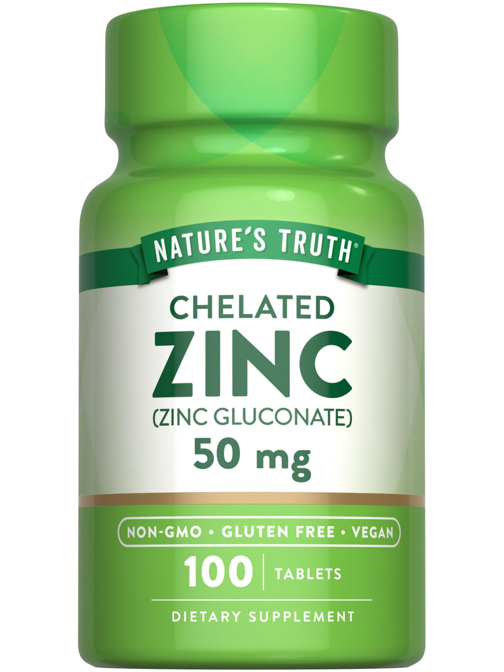 Nature's Truth Chelated Zinc 50mg bottle front view