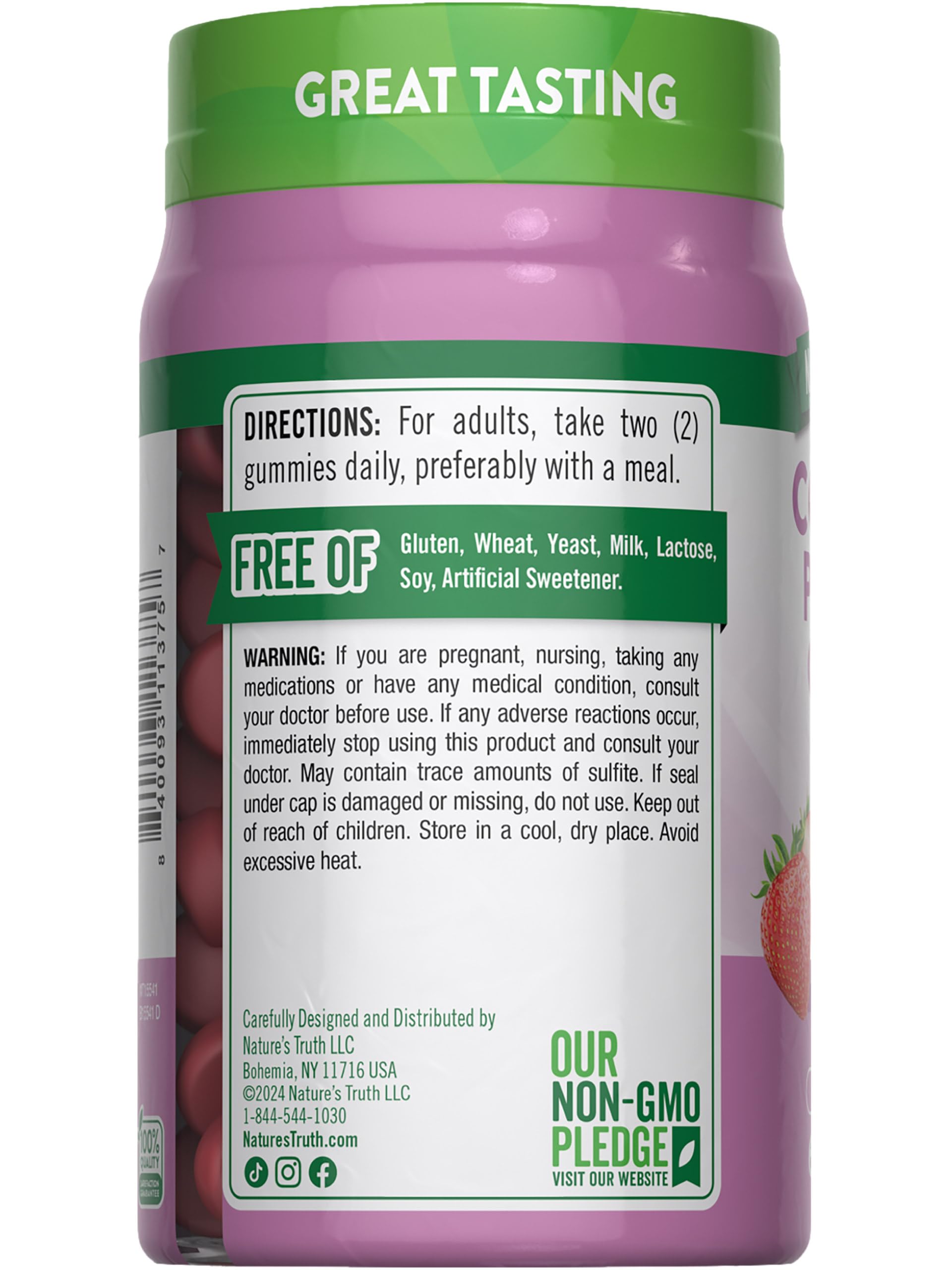 Packaging highlights Type 1 & 3 collagen and 60 count