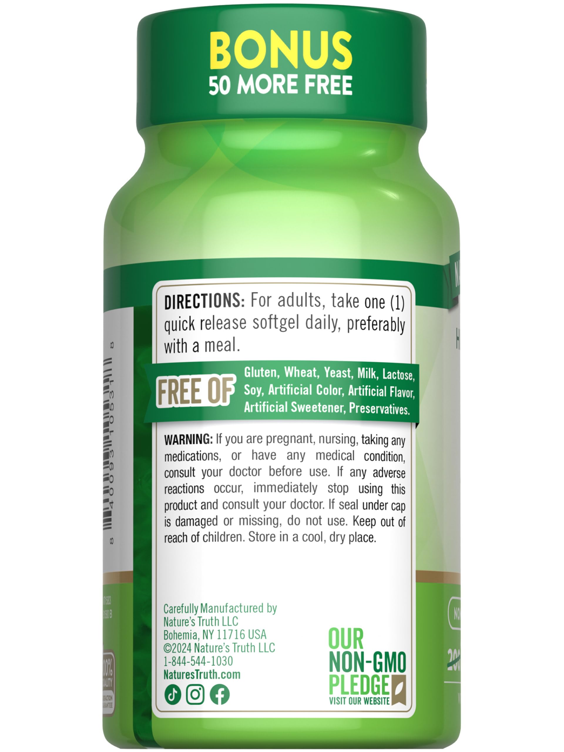 Finished bottle of Nature's Truth D3 1000 IU