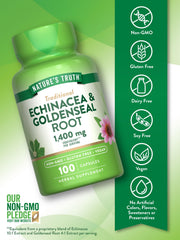 Product label detail for Nature's Truth Echinacea Goldenseal capsules