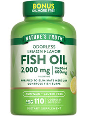 Nature's Truth Fish Oil 2000mg Lemon Flavor Softgels bottle