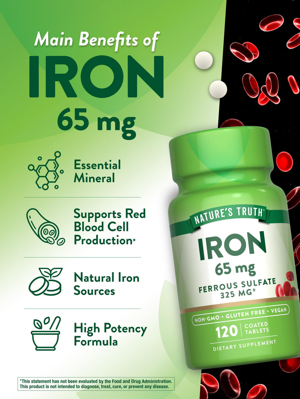 Experts-backed Nature's Truth iron supplement quality