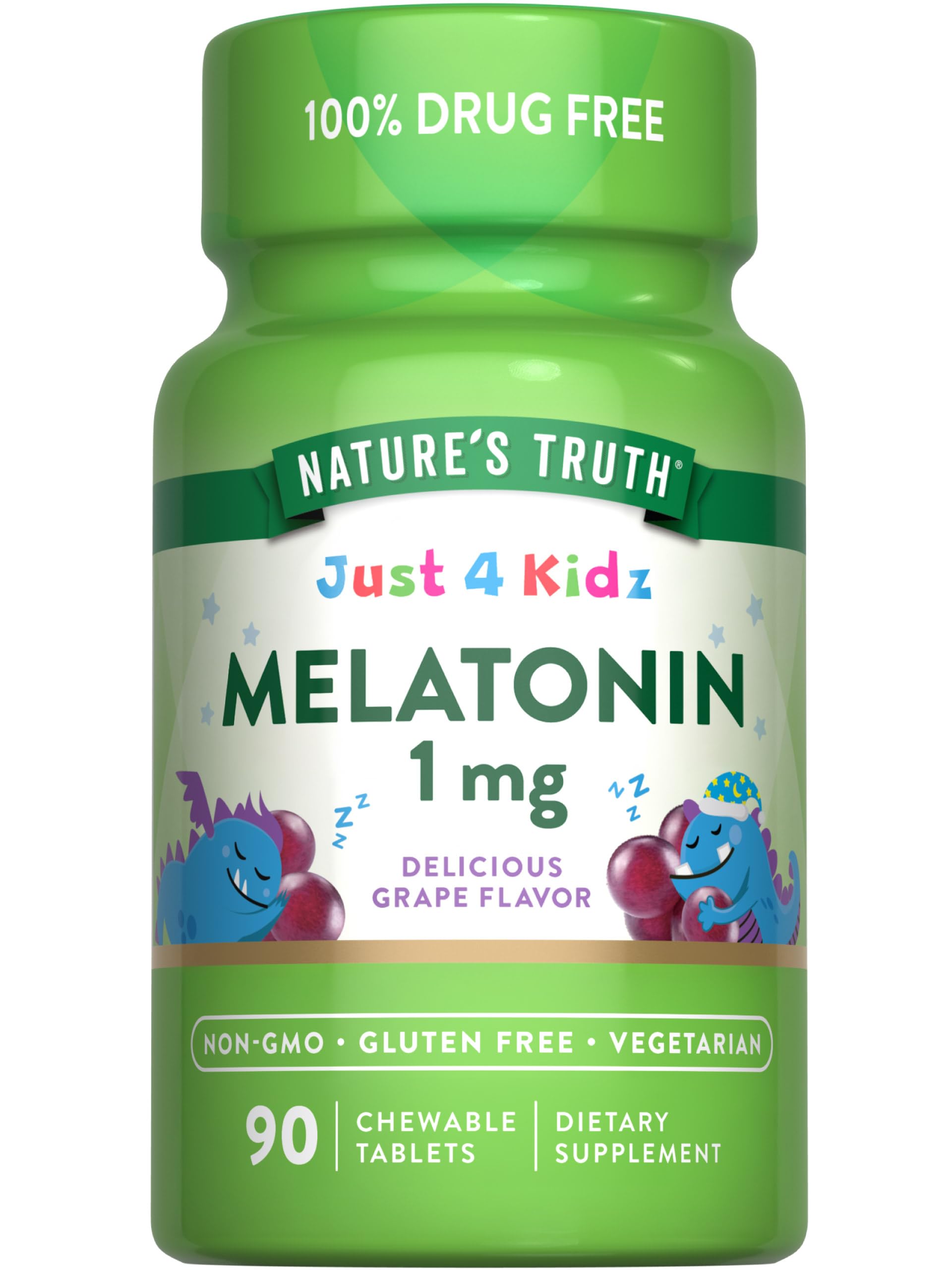 Nature's Truth Kids Melatonin Chewables 1mg grape flavor image