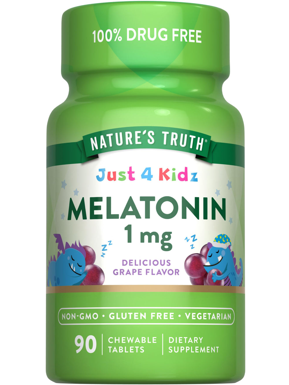 Nature's Truth Kids Melatonin Chewables 1mg grape flavor image