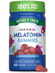 Nature's Truth Kids Melatonin Gummy bottle with Cherrylicious flavor