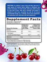 Close-up of Nature's Truth Kids Melatonin Gummy bottle label