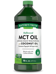 Front view of Nature's Truth MCT Oil 16 oz bottle