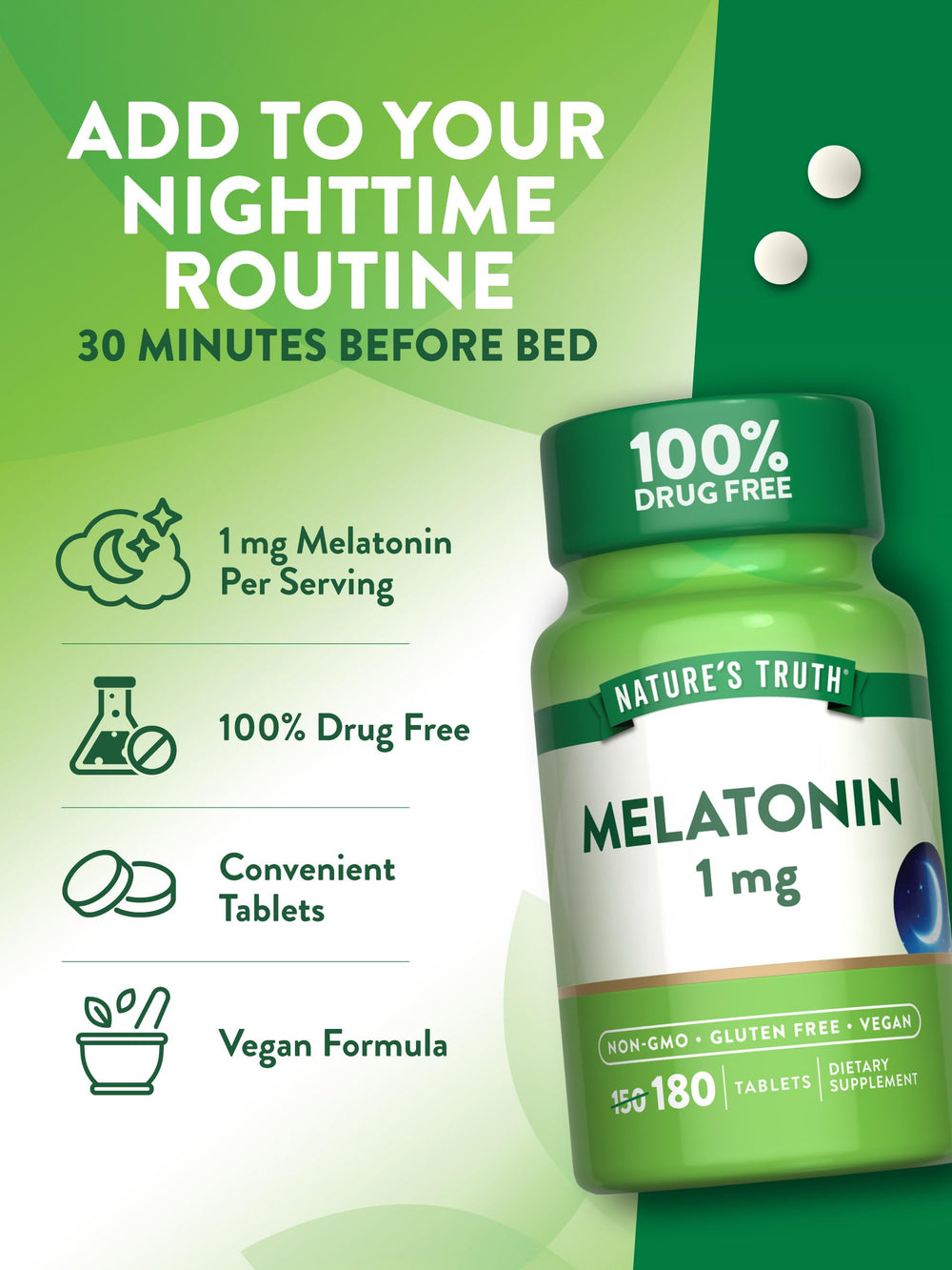 Melatonin 1 mg dosage information on packaging