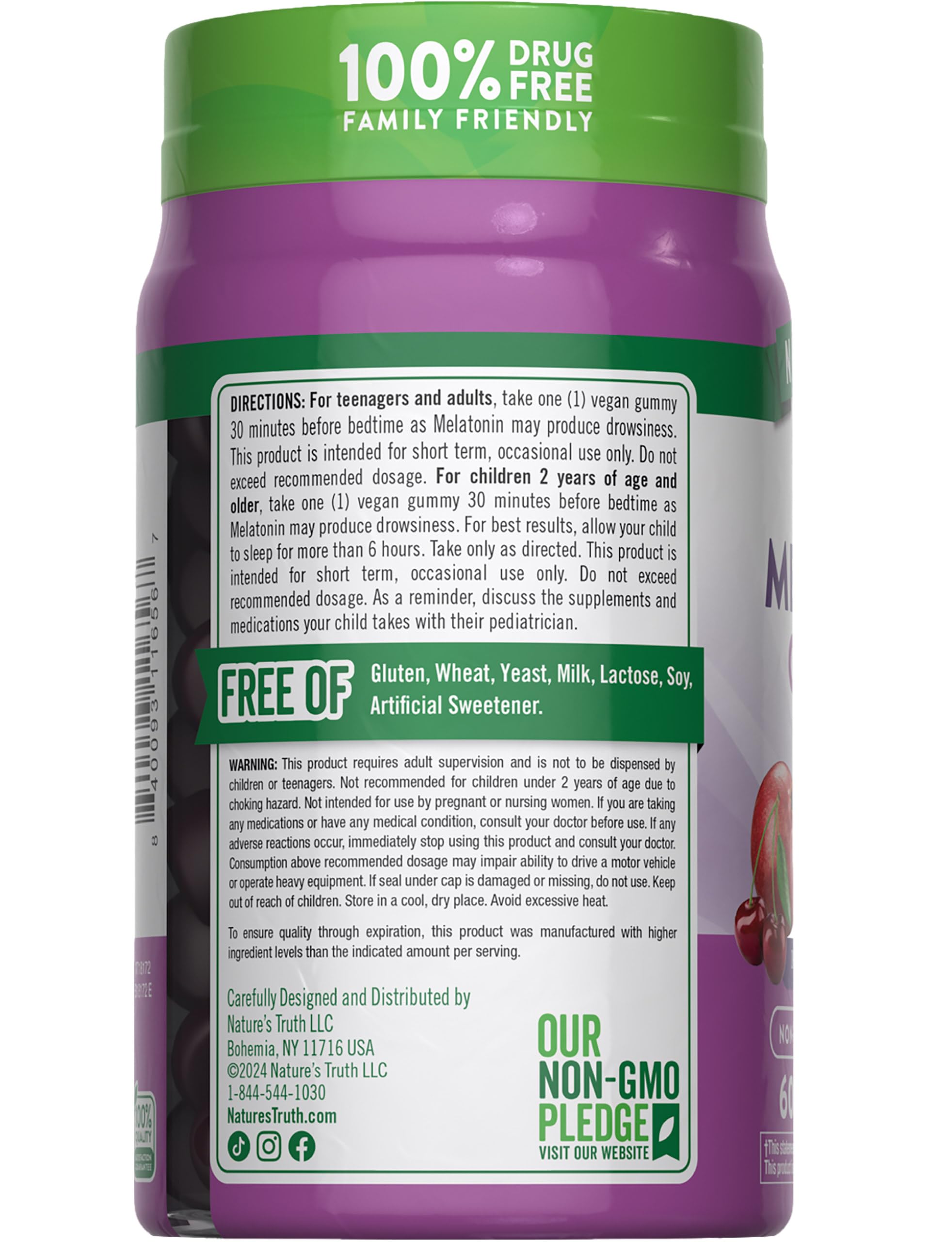 Close-up of cherry pomegranate flavor gummies.