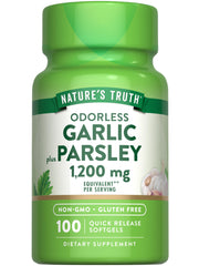 Nature's Truth Odorless Garlic and Parsley 1200mg bottle front view