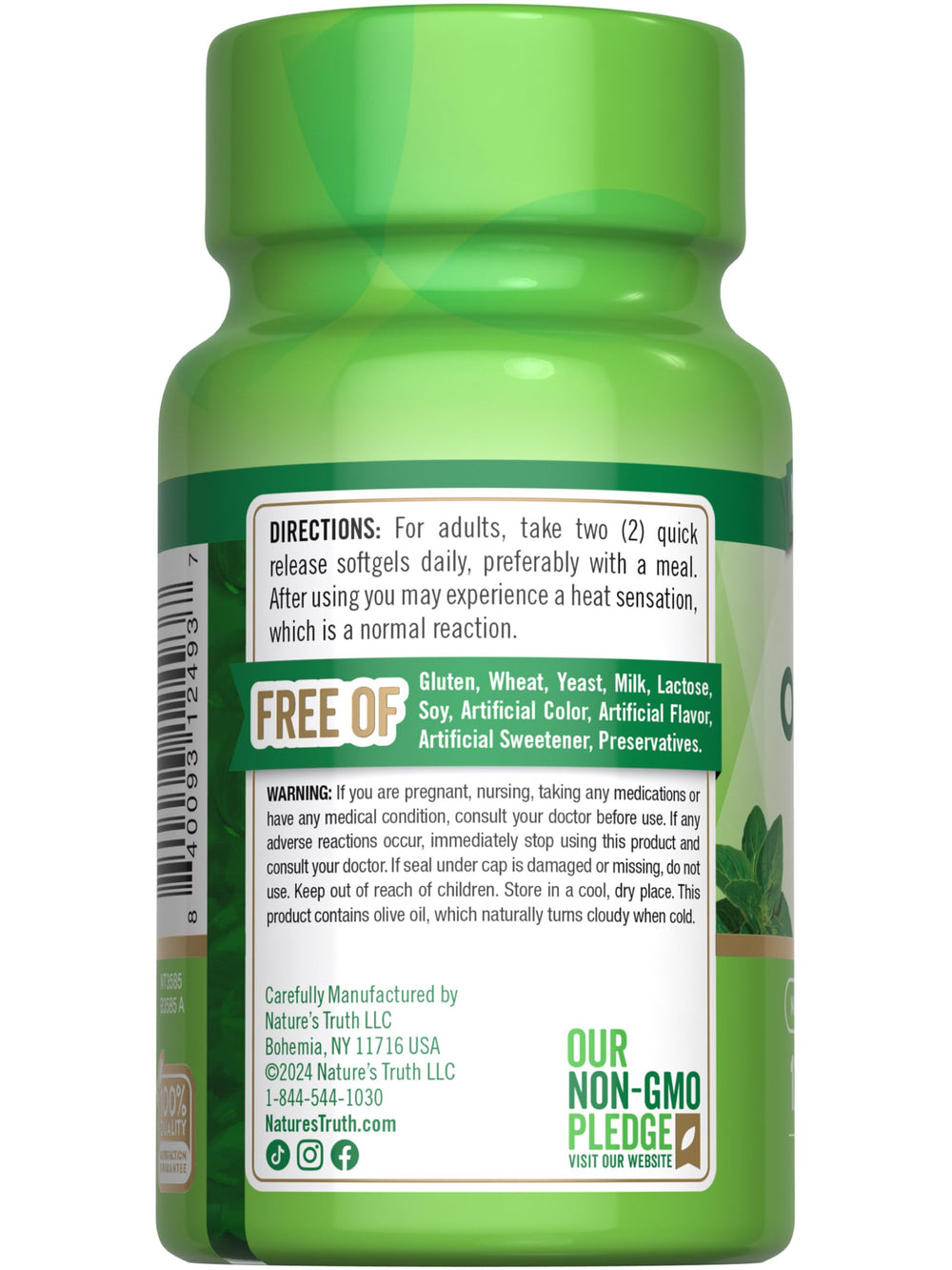 Oregano field background with product in foreground