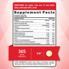 Close-up of Nature's Truth 365 mini daily multivitamin tablets