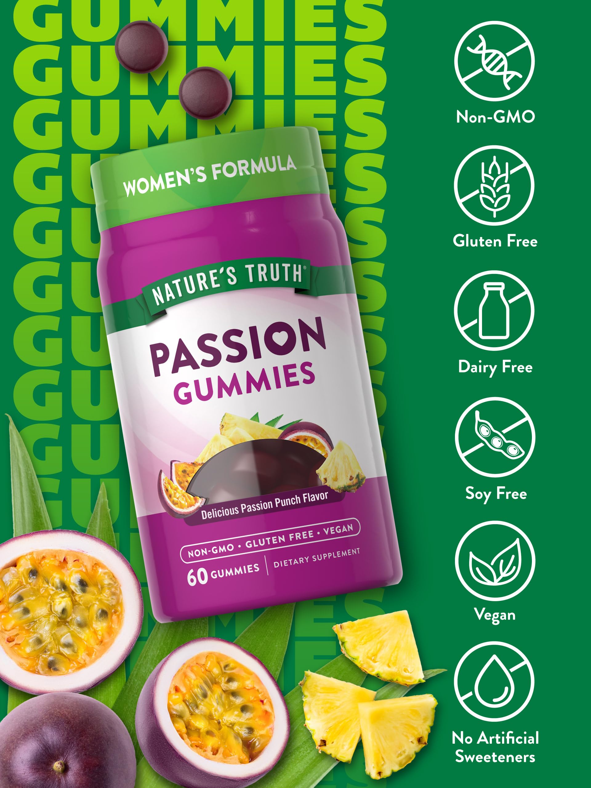 Passion Gummies ingredients panel