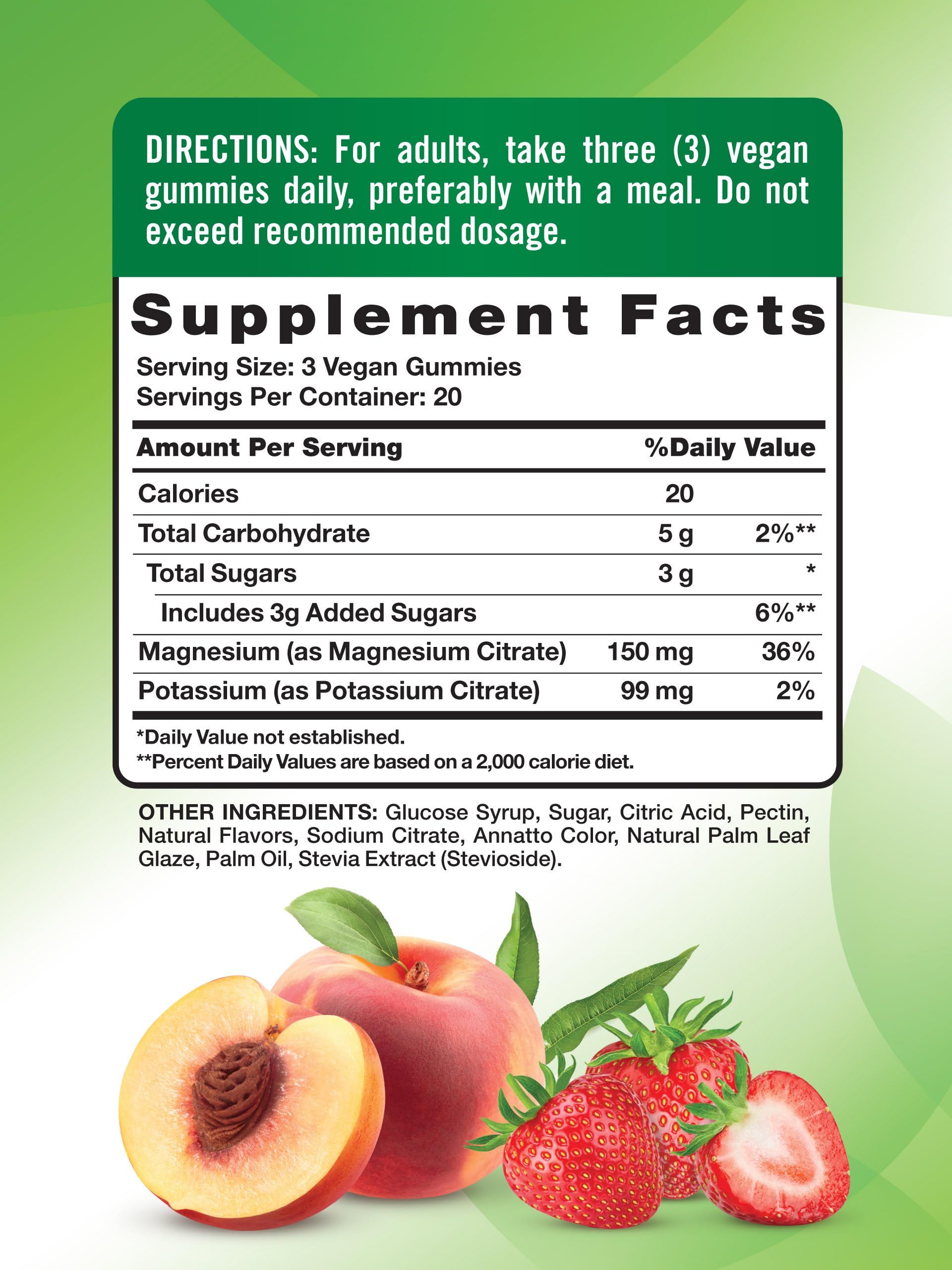 Nature's Truth Potassium Magnesium Citrate Gummies packaging – 60 count
