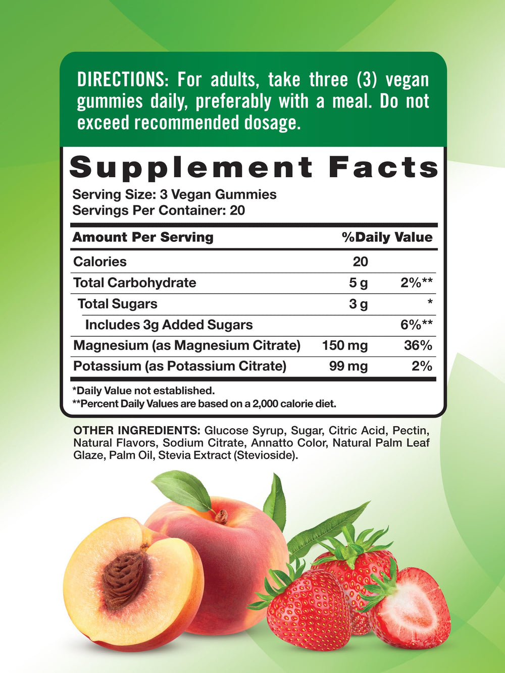 Nature's Truth Potassium Magnesium Citrate Gummies packaging – 60 count