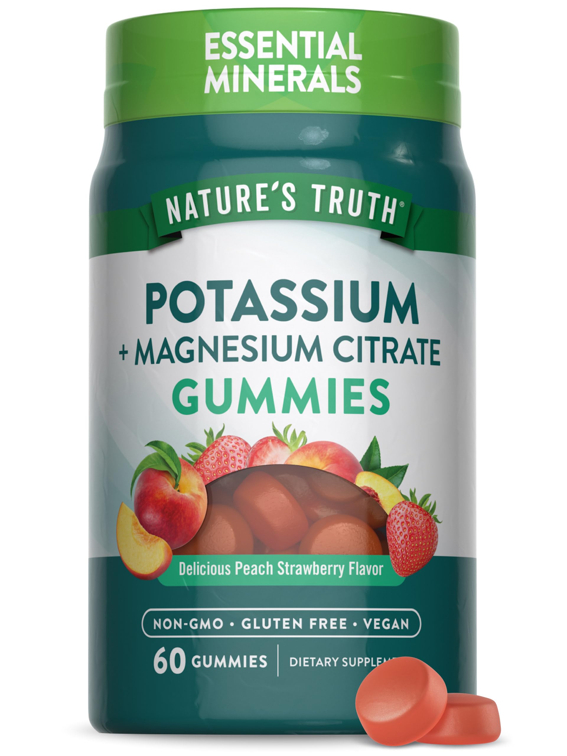 Nature's Truth Potassium Magnesium Citrate Gummies bottle – 60 count