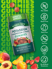 Peach-strawberry vegan gummies close-up