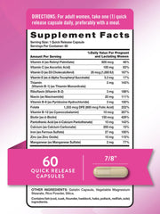 Close-up of folic acid 800 mcg on bottle label