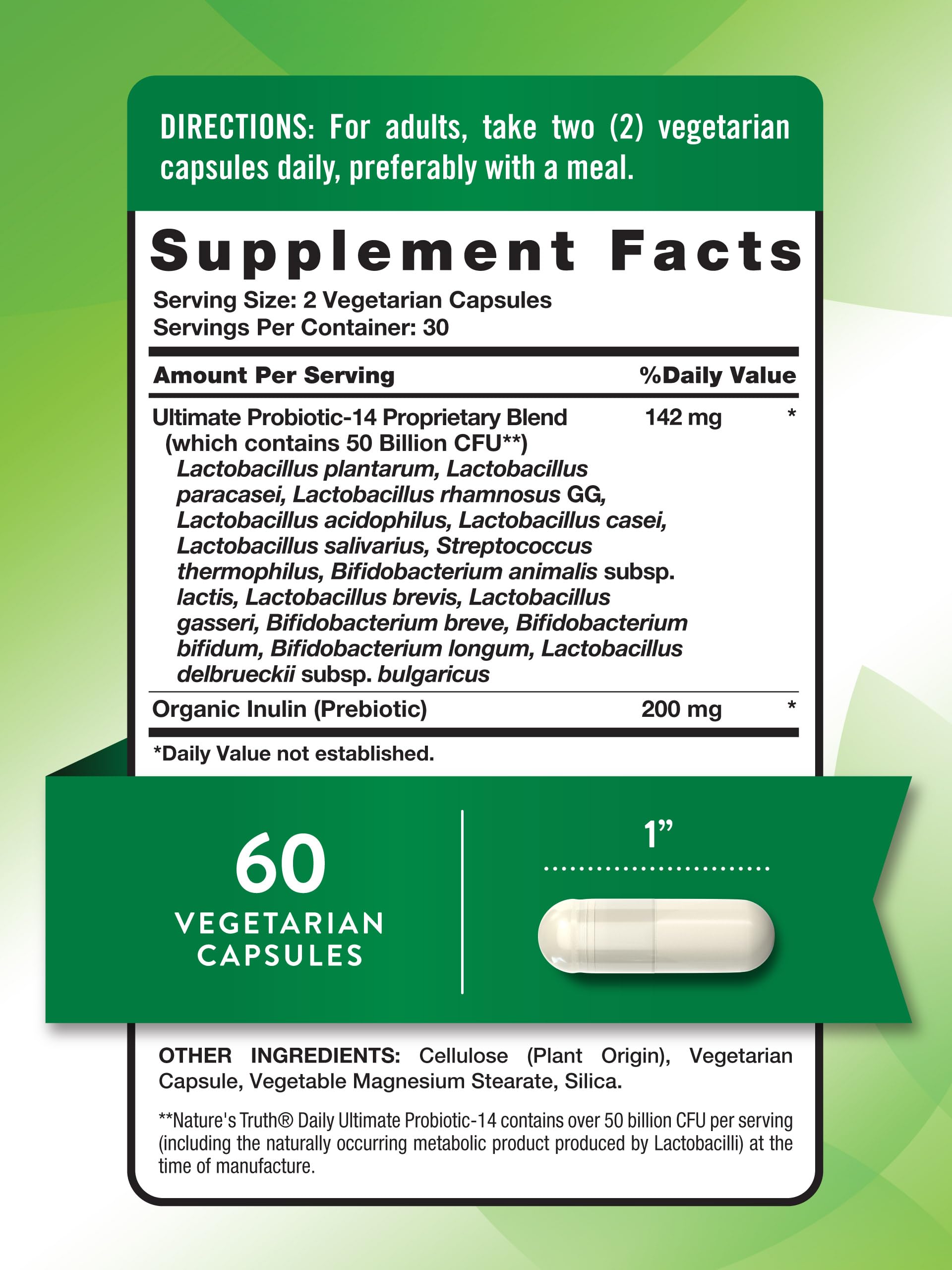 Close-up of probiotic capsule highlighting stomach-friendly formula