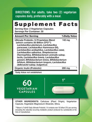 Close-up of probiotic capsule highlighting stomach-friendly formula
