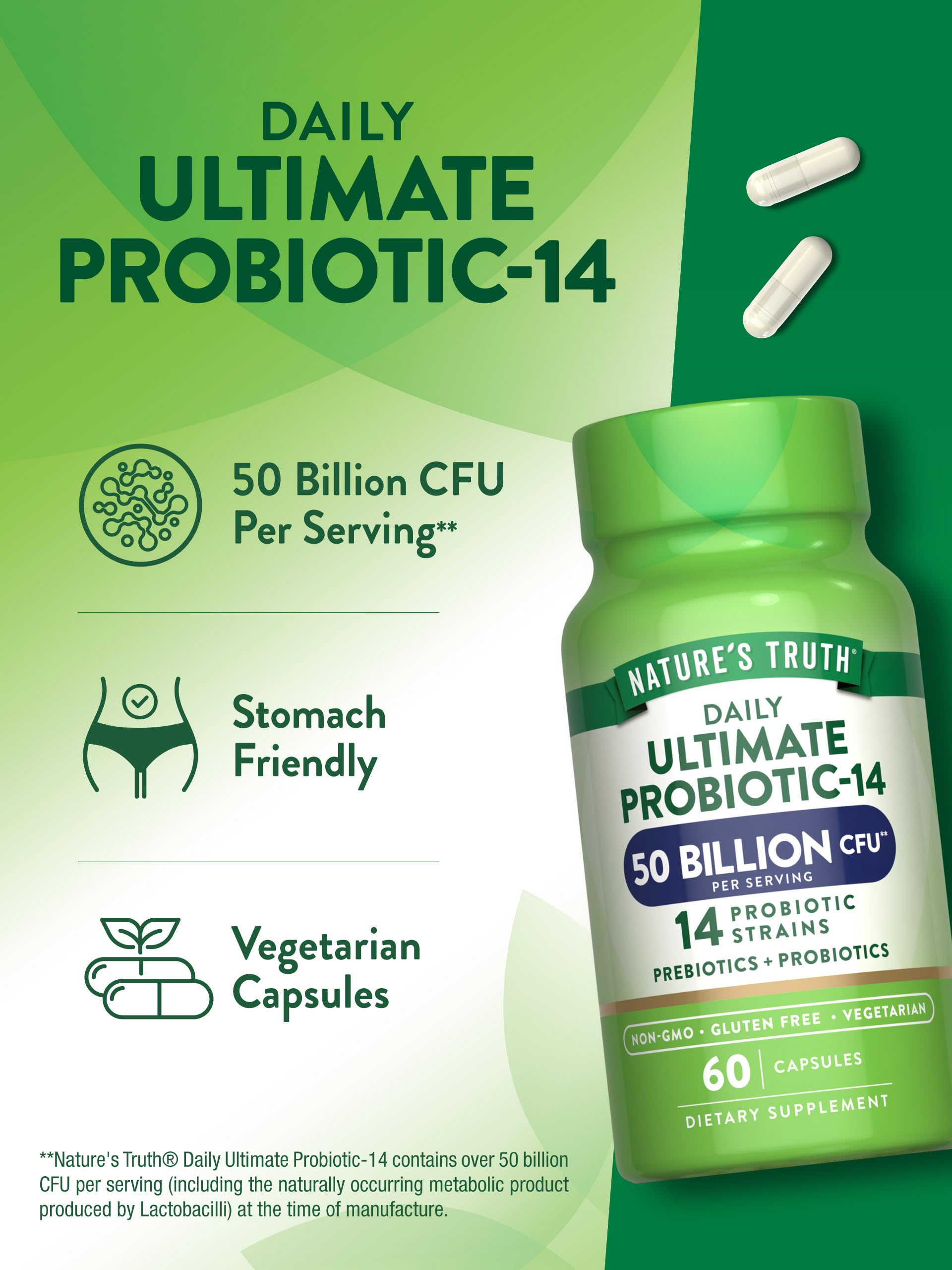 Vegetarian capsules with prebiotic inulin supplement