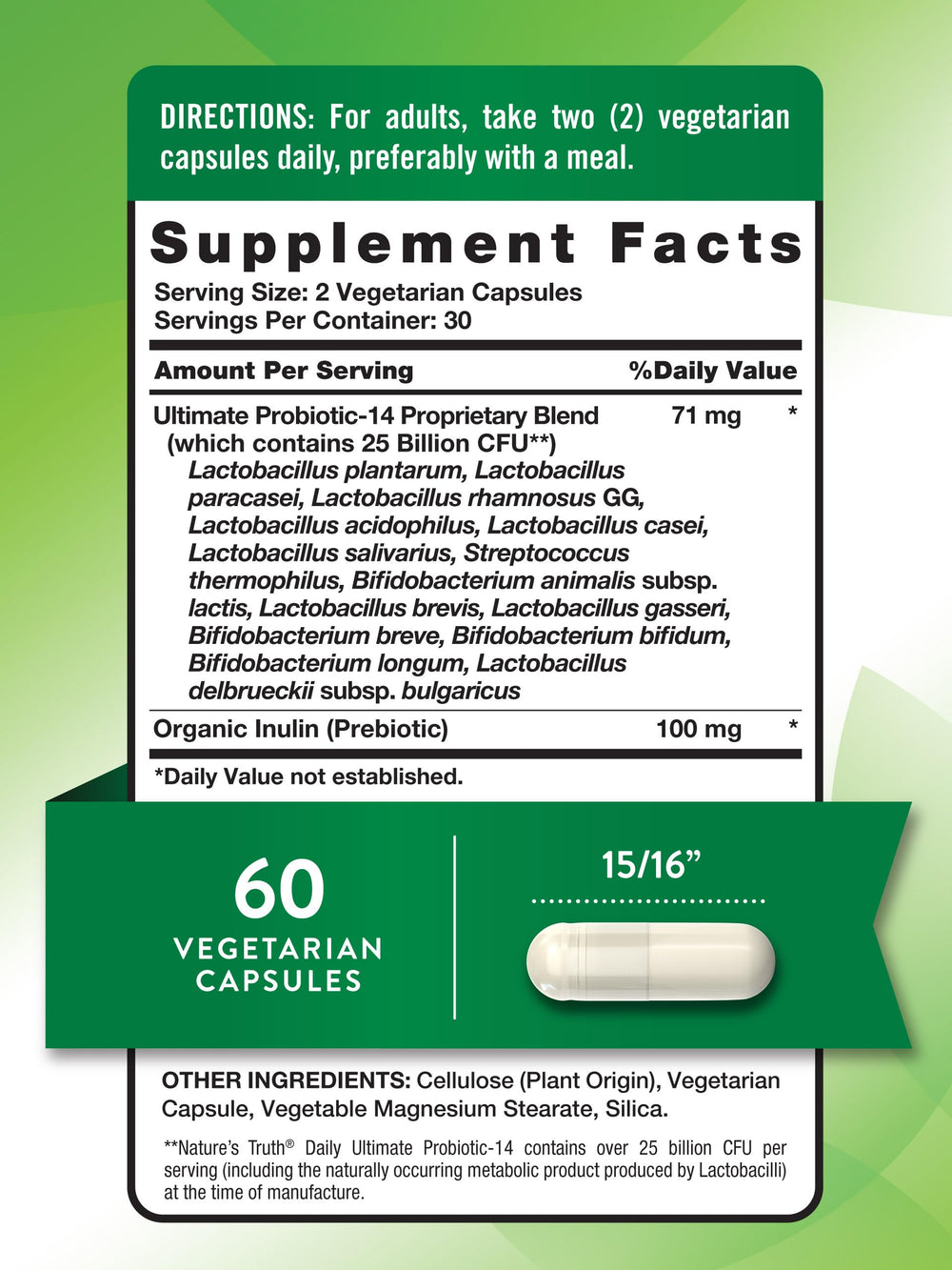 Close-up of 14 probiotic strains