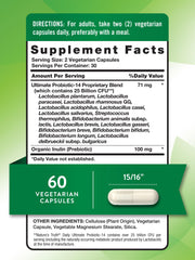 Close-up of 14 probiotic strains