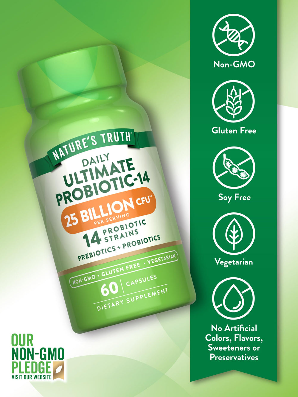 Organic Inulin prebiotic 100 mg per serving