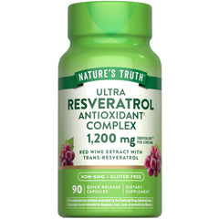 Nature's Truth Resveratrol Complex 1200 mg bottle with 90 capsules