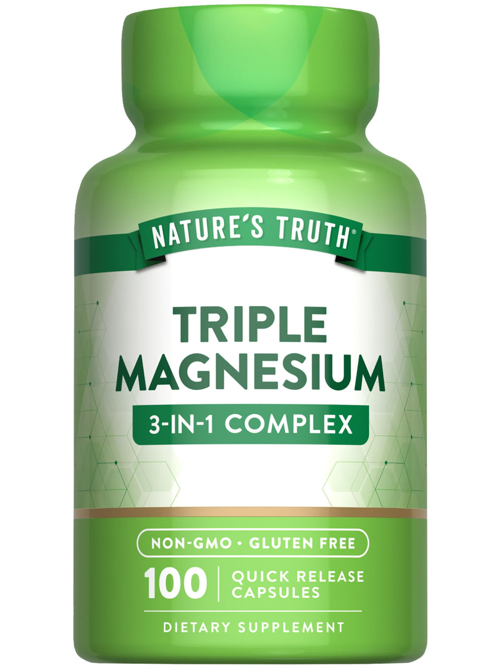Nature's Truth Triple Magnesium Complex bottle on white background