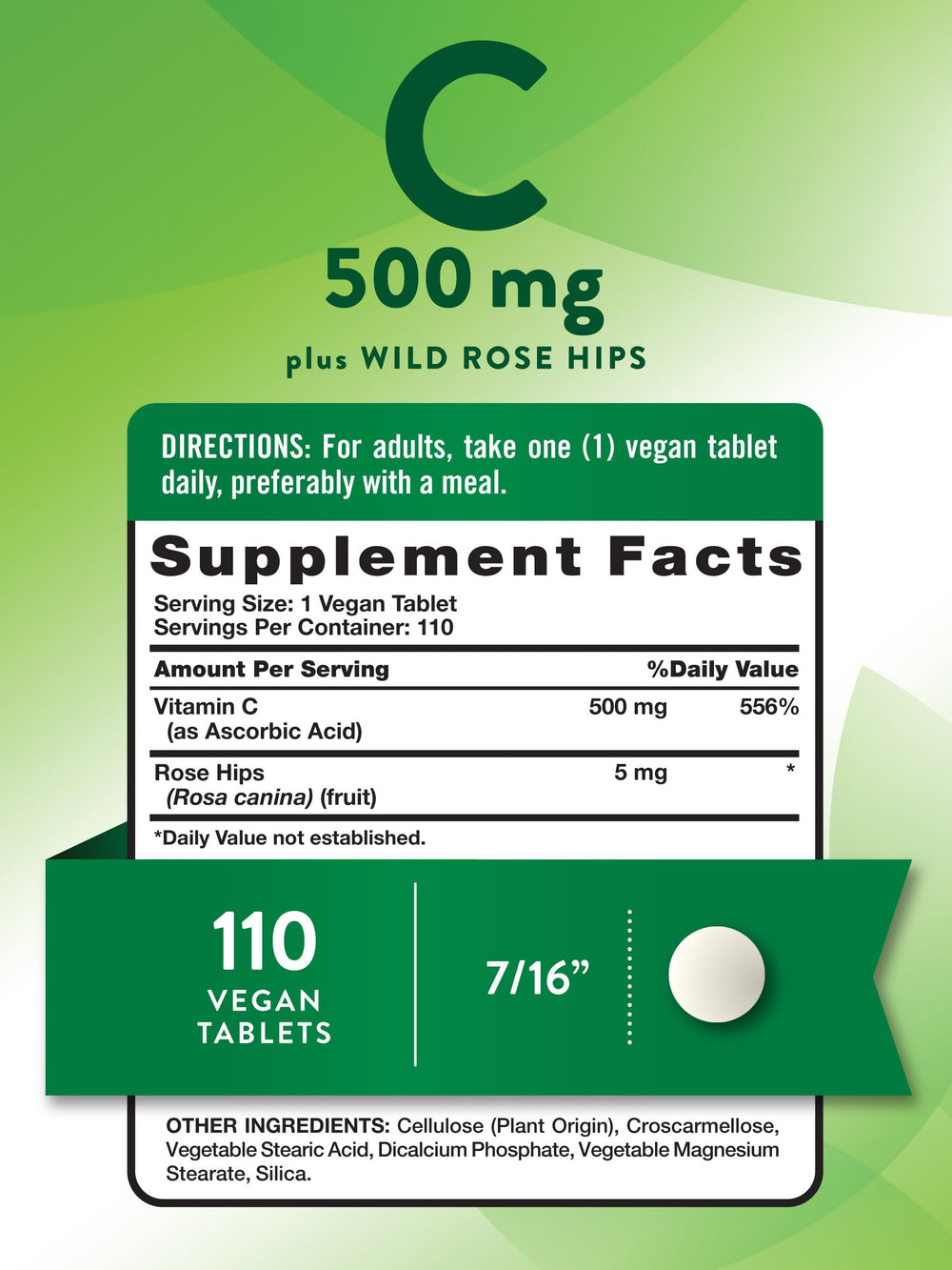 Close-up image of Rose Hips and Vitamin C 500 mg ingredients