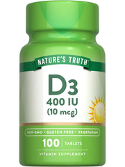 Nature's Truth Vitamin D3 400 IU bottle front view