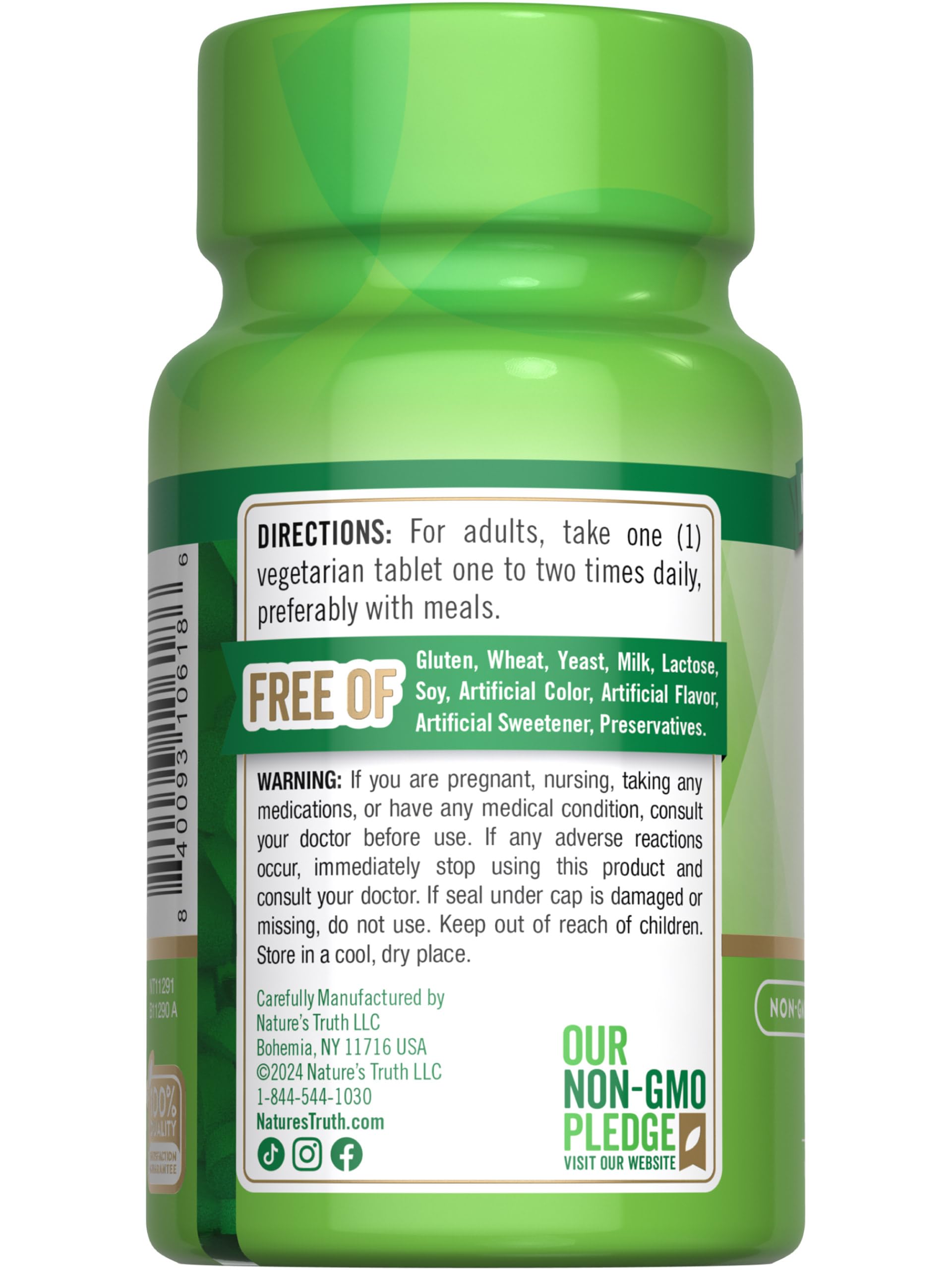 Product shot of Nature's Truth Vitamin D3 400 IU 100 tablets
