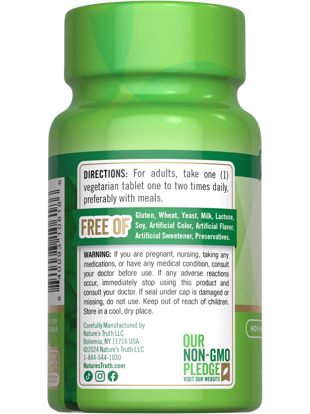 Product shot of Nature's Truth Vitamin D3 400 IU 100 tablets