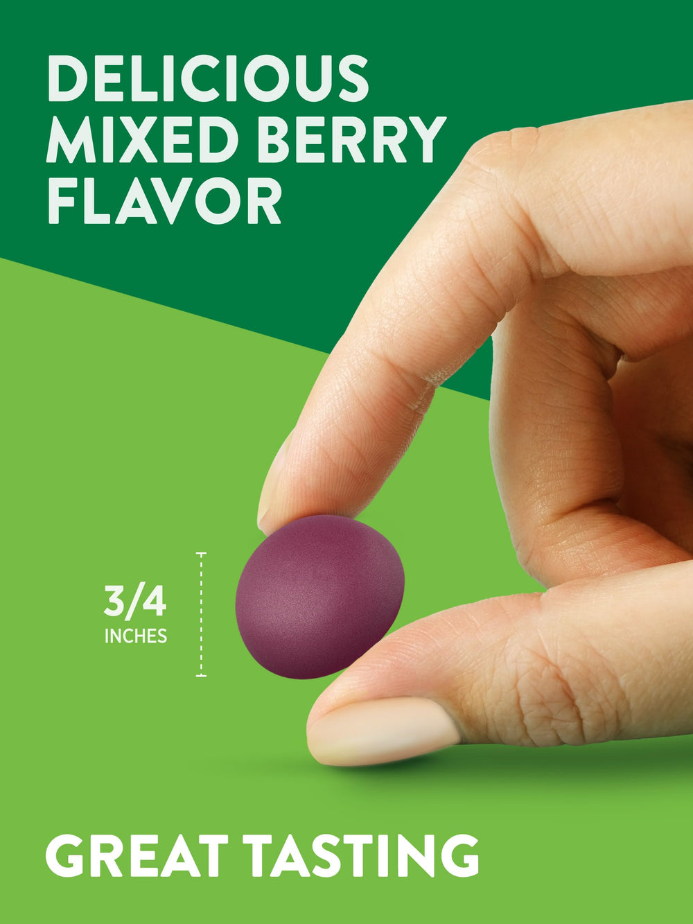 Serving of zinc gummies with berries