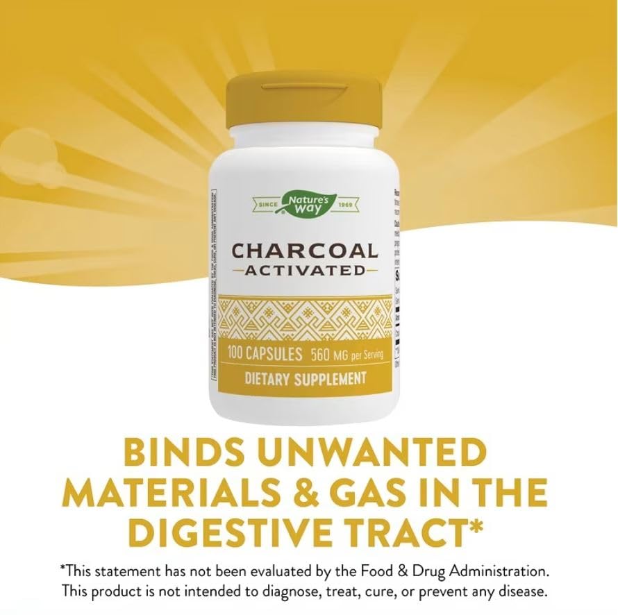 Product bottle detail for Natures Way Activated Charcoal
