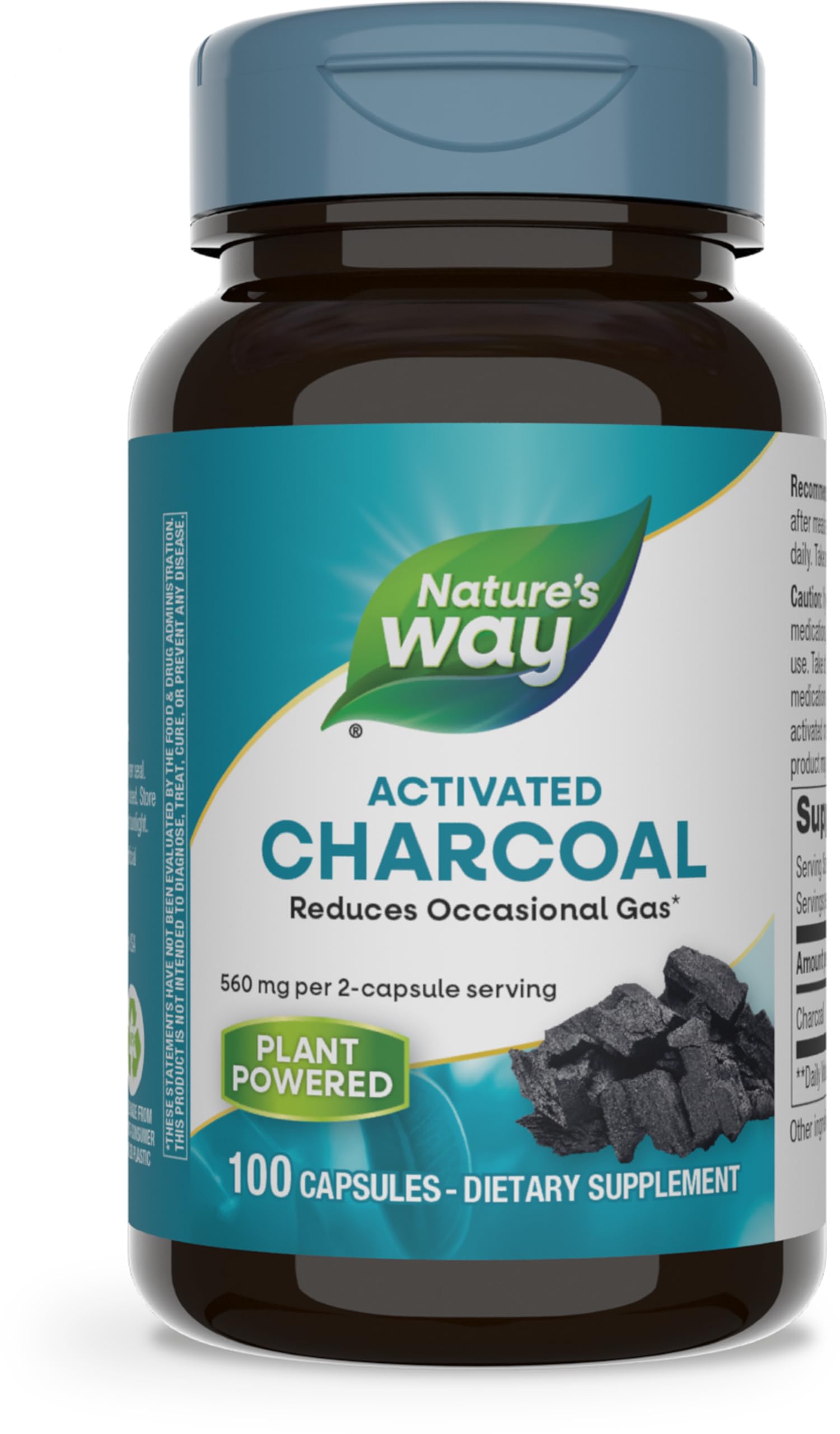 Nature's Way Activated Charcoal bottle - front view