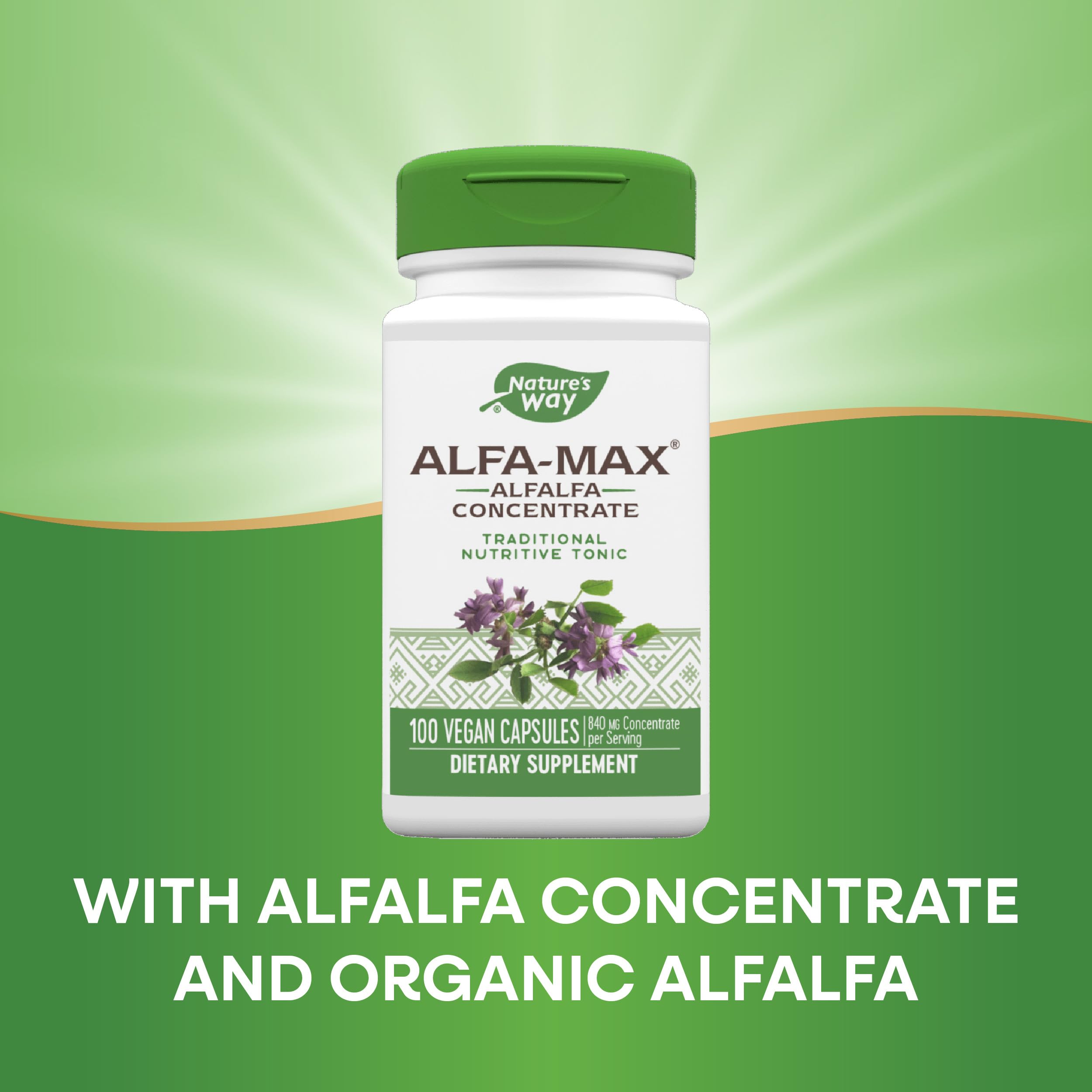 Close-up of alfalfa flowers used in Alfa-Max