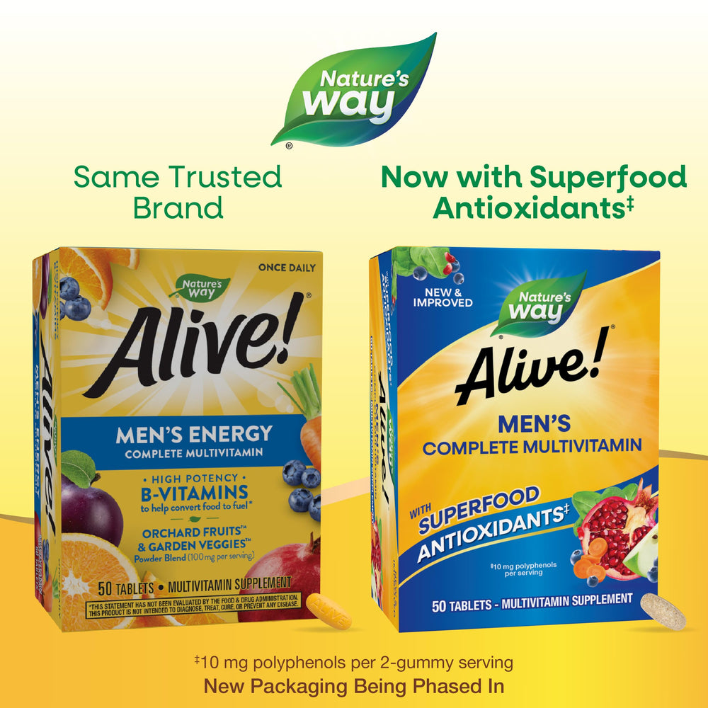 Gluten-free packaging claim for Nature's Way Alive! multivitamin