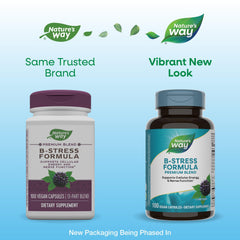 Supplement facts panel for B-Stress Formula