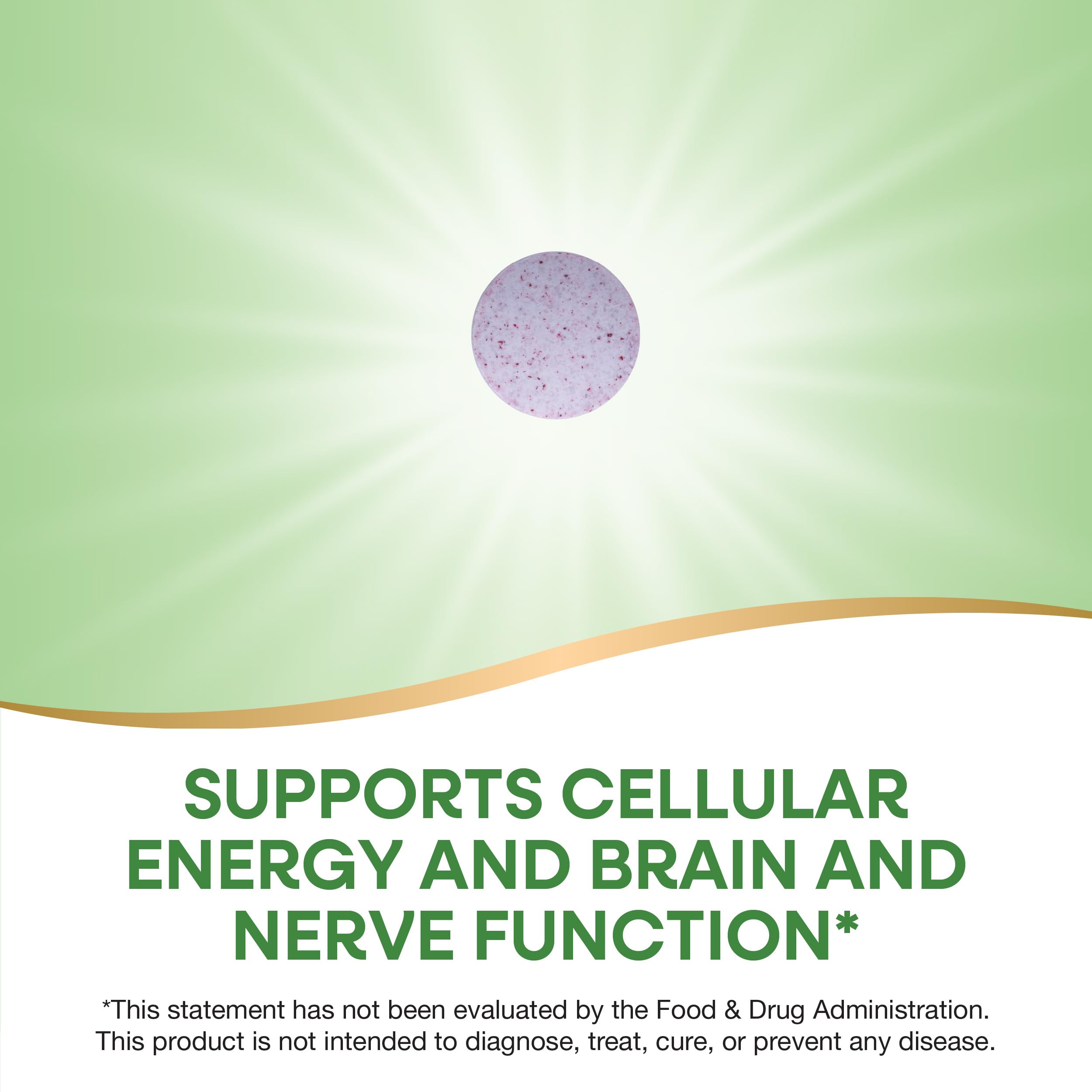 Vegetarian and gluten-free labels for B12 lozenge