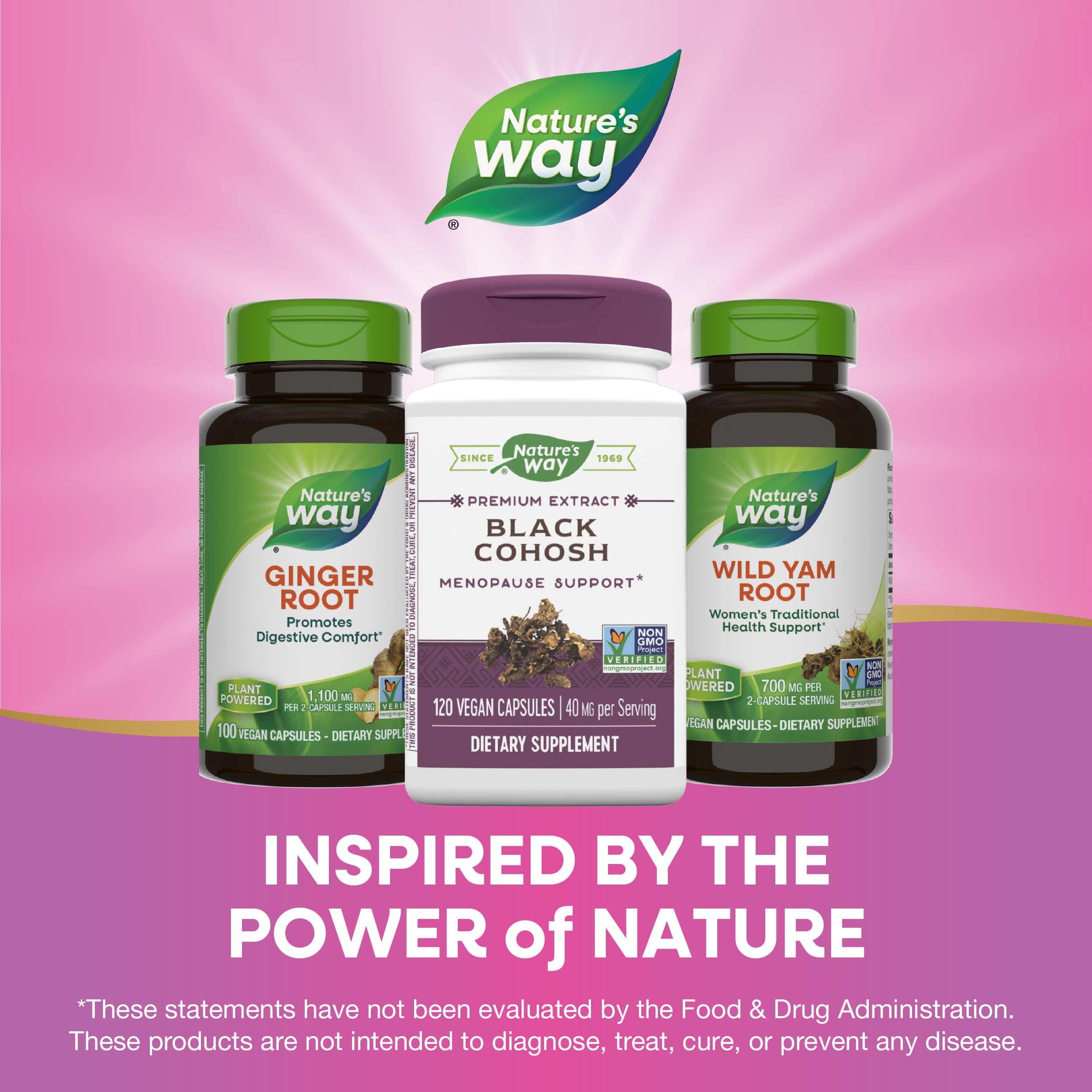 Non-GMO Project Verified black cohosh supplement bottle