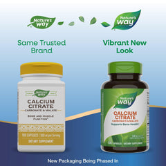 Close-up of serving showing 500 mg calcium per 2 capsules