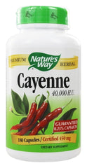 Natures Way Cayenne Pepper 40000 HU bottle – front view