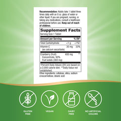 Close-up of cranberry fruit concentrate (400 mg per serving) in the formula